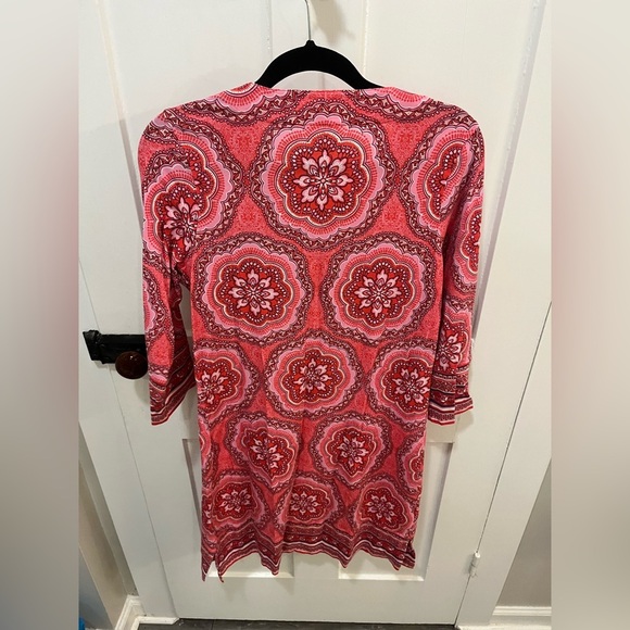 Coolibar Oceanside Tunic Dress Pink UV Sun Protection Medium - Picture 3 of 6